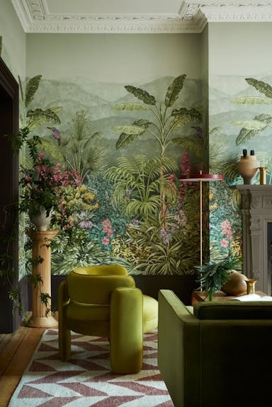 Tropische jungle muurschildering